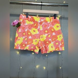 Ann Taylor LOFT coral floral shorts